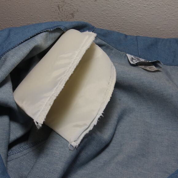 NEW Vintage The Villager Cotton Long Blazer Jacket Size 12 Light Blue - Picture 11 of 11